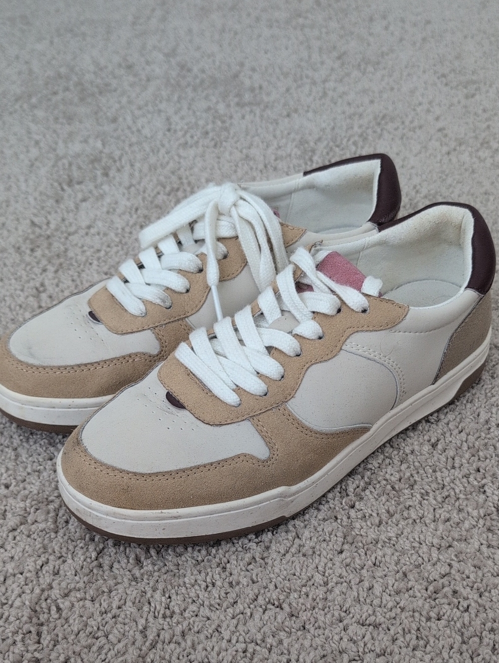 Madewell Women's Neutral Beige & White Casual Sneakers